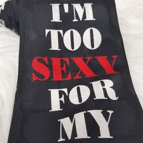 Addiction Mens Designer Black Silk Necktie Sexy - Picture 7 of 7